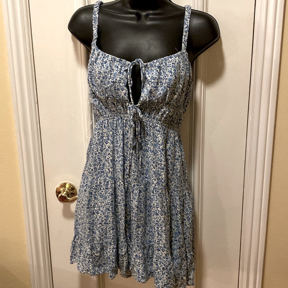 All In Favor Brand Blue and White Sundress Size S